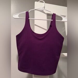 Lululemon Align Purple Black Plum Lined Tank Top Light Support Size 10 EUC